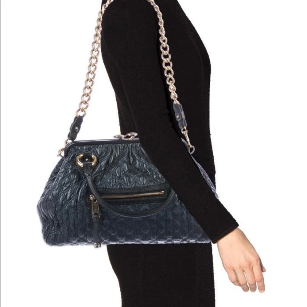 Pre -Owned Marc Jacobs Quilted Teal Stam Bag (FINAL PRICE $549) 0926